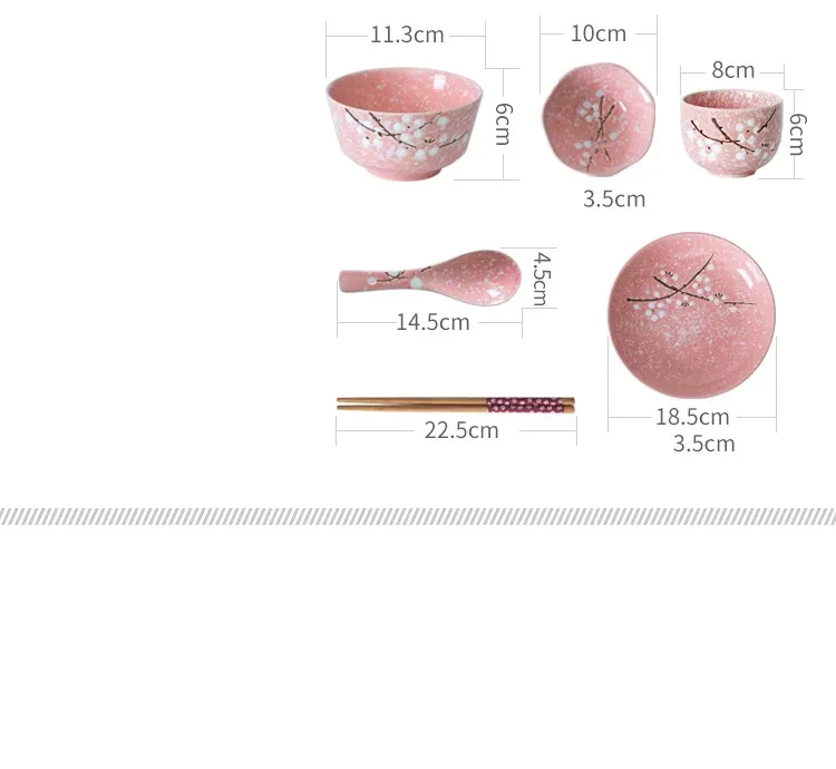 Tableware Set, Japanese Ceramic Dinnerware Set For Home, Kitchen, Person, 6 Uds.