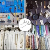 Peg Board Hooks Slat Wall Shelf Hanger Garage Organiser Display