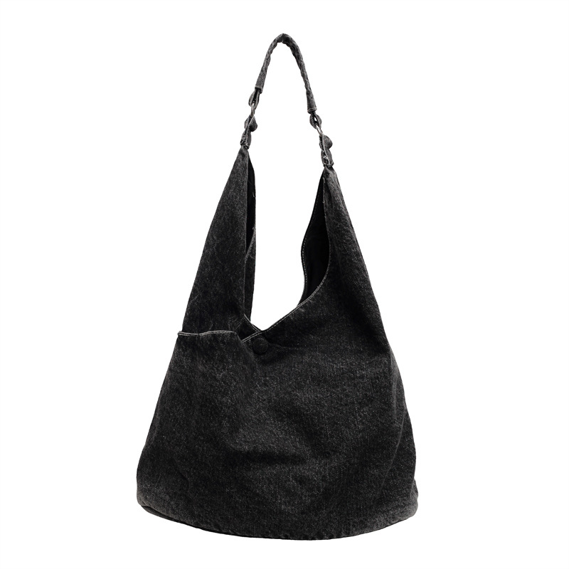 Casual Large Capacity Denim Shoulder Tote Bag