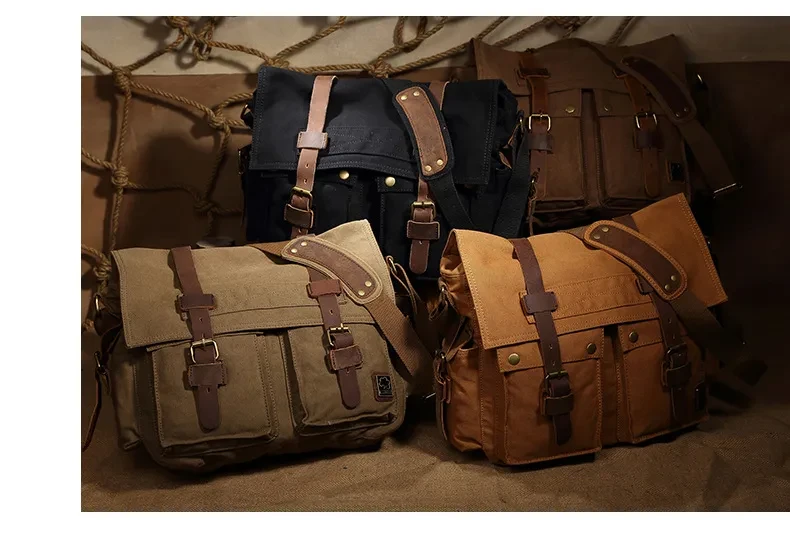 Canvas messenger bag