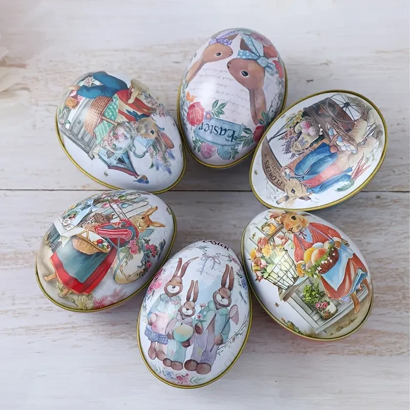 6-Pack Easter Iron Candy Boxes