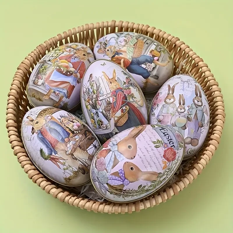 6-Pack Easter Iron Candy Boxes
