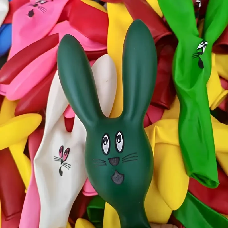 10pcs Cute Bunny Head Balloons