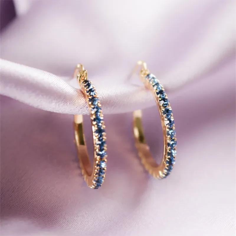 Girls' Campus Finely Inlaid Stud Earrings Fashion