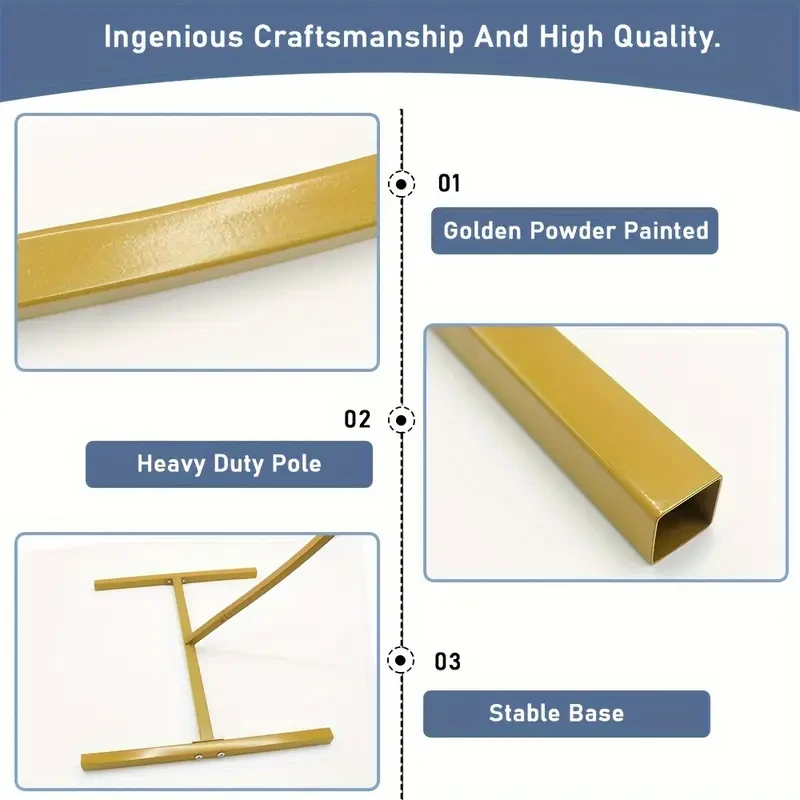 Elegant Metal Wedding Arch Stand with Lush Floral Decor