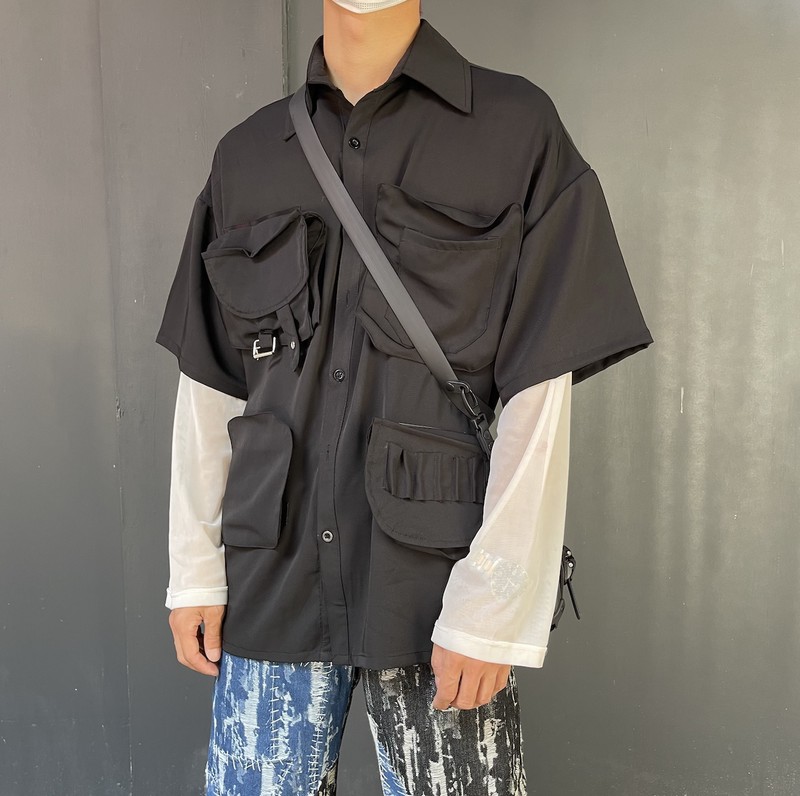 Short-Sleeved Thin Loose Casual Shirt