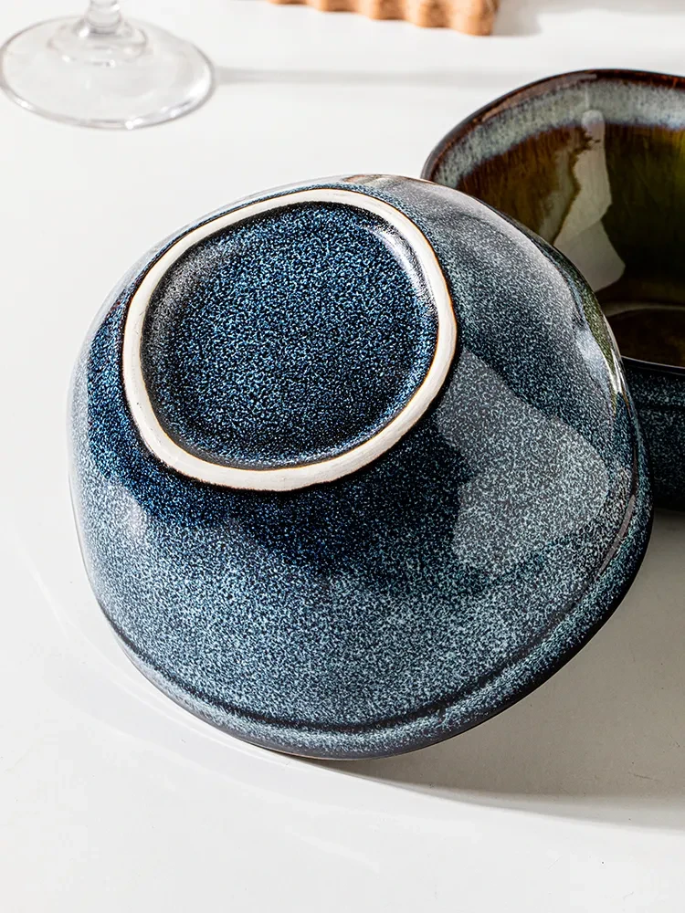 Retro Irregular 55-inch Ceramic Oatmeal Bowl Household