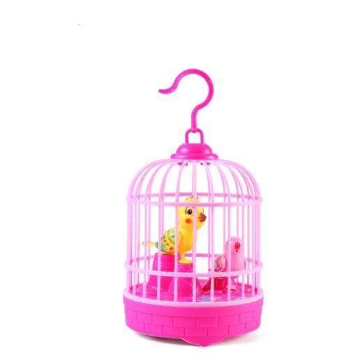 Voice control mini bird cage