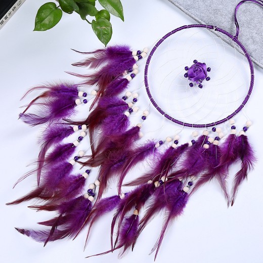 Purple Rose Dream Catcher