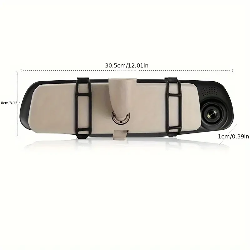 Yixingjia Car Driving Recorder Vehicle Front and Rear Dual Camera Recording Reversing Image HD Night Vision Wide Angle Installation Simple Mirror