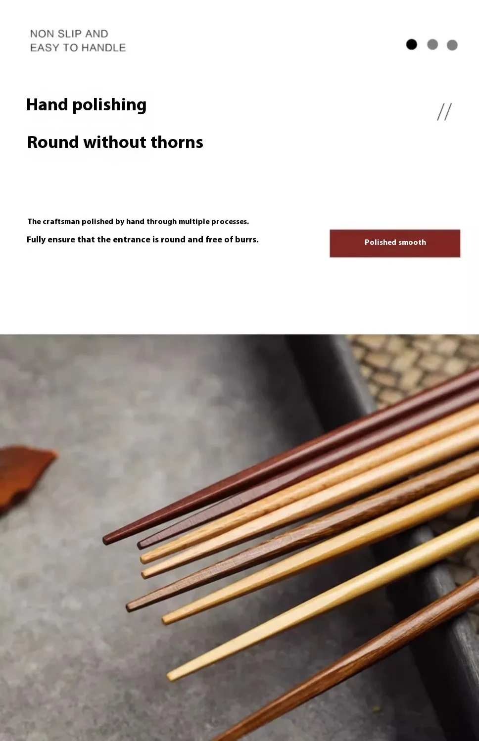 Creative Splicing Anti-slip Personal Household Wooden Chopsticks