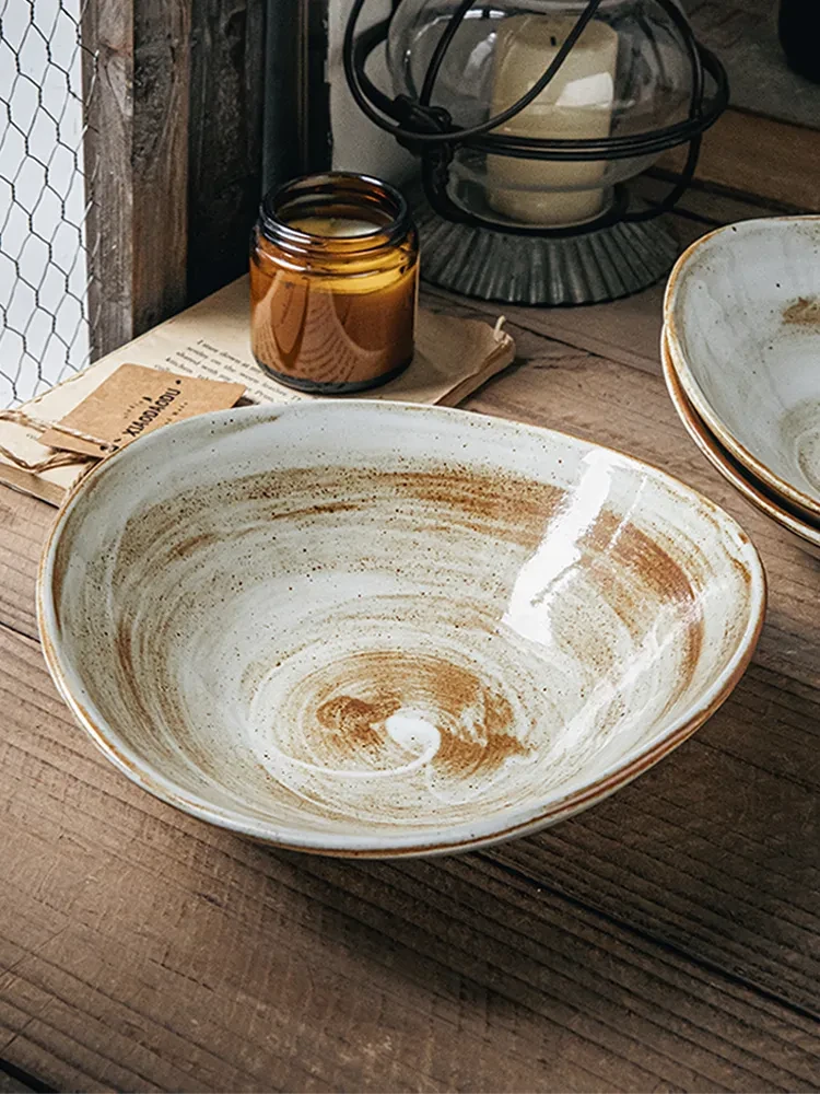 8-inch Stoneware-shaped Salad Bowl