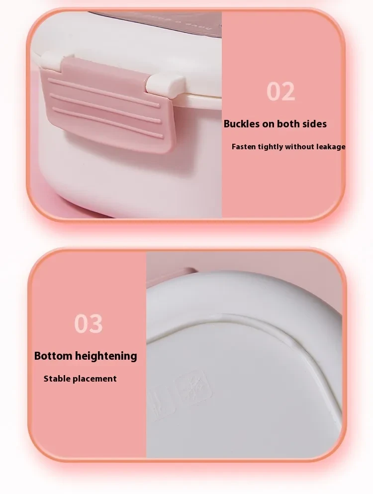 Cute Bunny Stainless Steel Creative Compartment Student Lunch Box