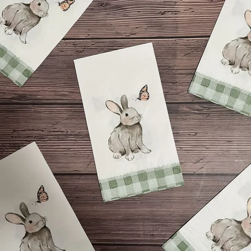 10 Easter Bunny Print Paper Plates Disposable Paper Plates