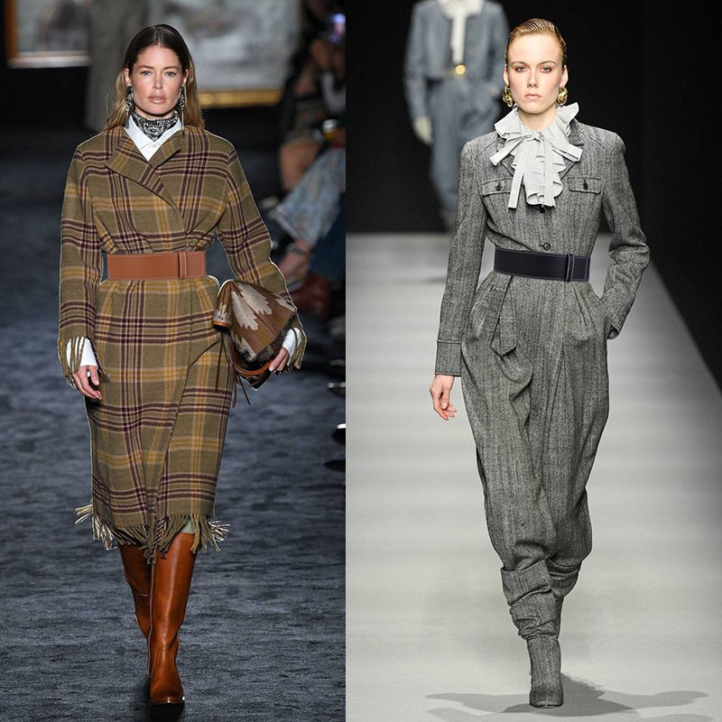 Fashion Korean Style Woolen Coat Belt Female Leather