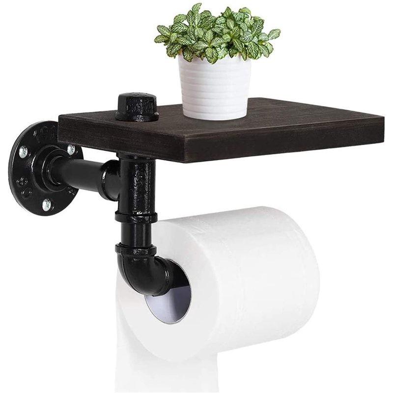 Toilet Paper Roll Holder Phone Shelf