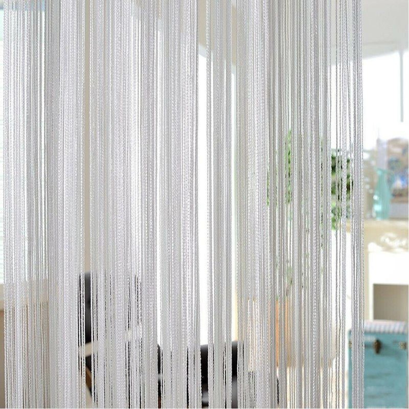 Door Curtain Divider Silver