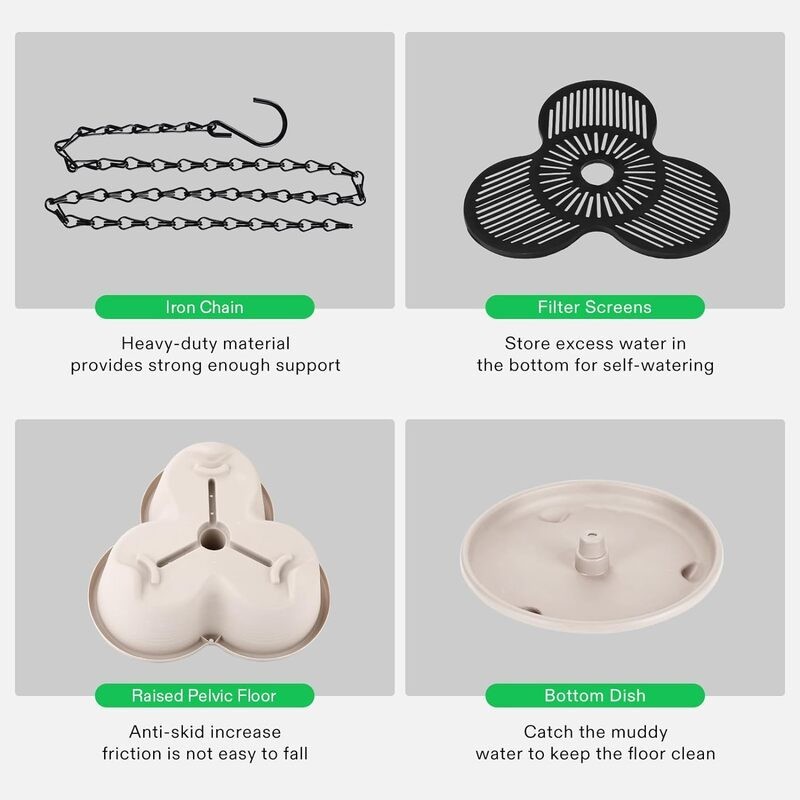 5 Tier Garden Tower Stackable Planter Pots