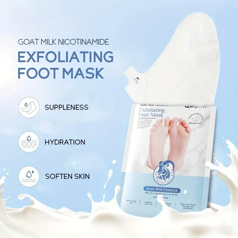 QUIYUM 20pcs Goat Milk Foot Masks