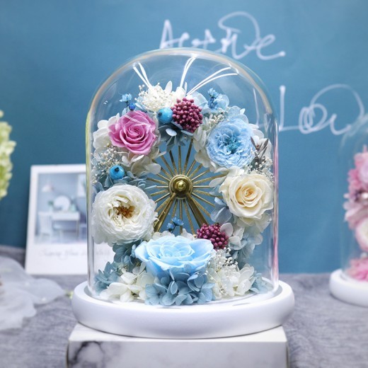 Ferris Wheel With Light Rose Decoration