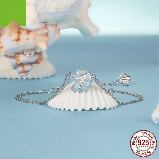 Blue Conch Hand Casual Style S925 Sterling Silver Double Layer