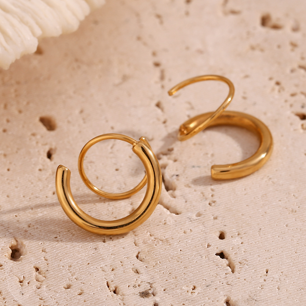 Women's Fashion Simple Double-layer Winding Earrings