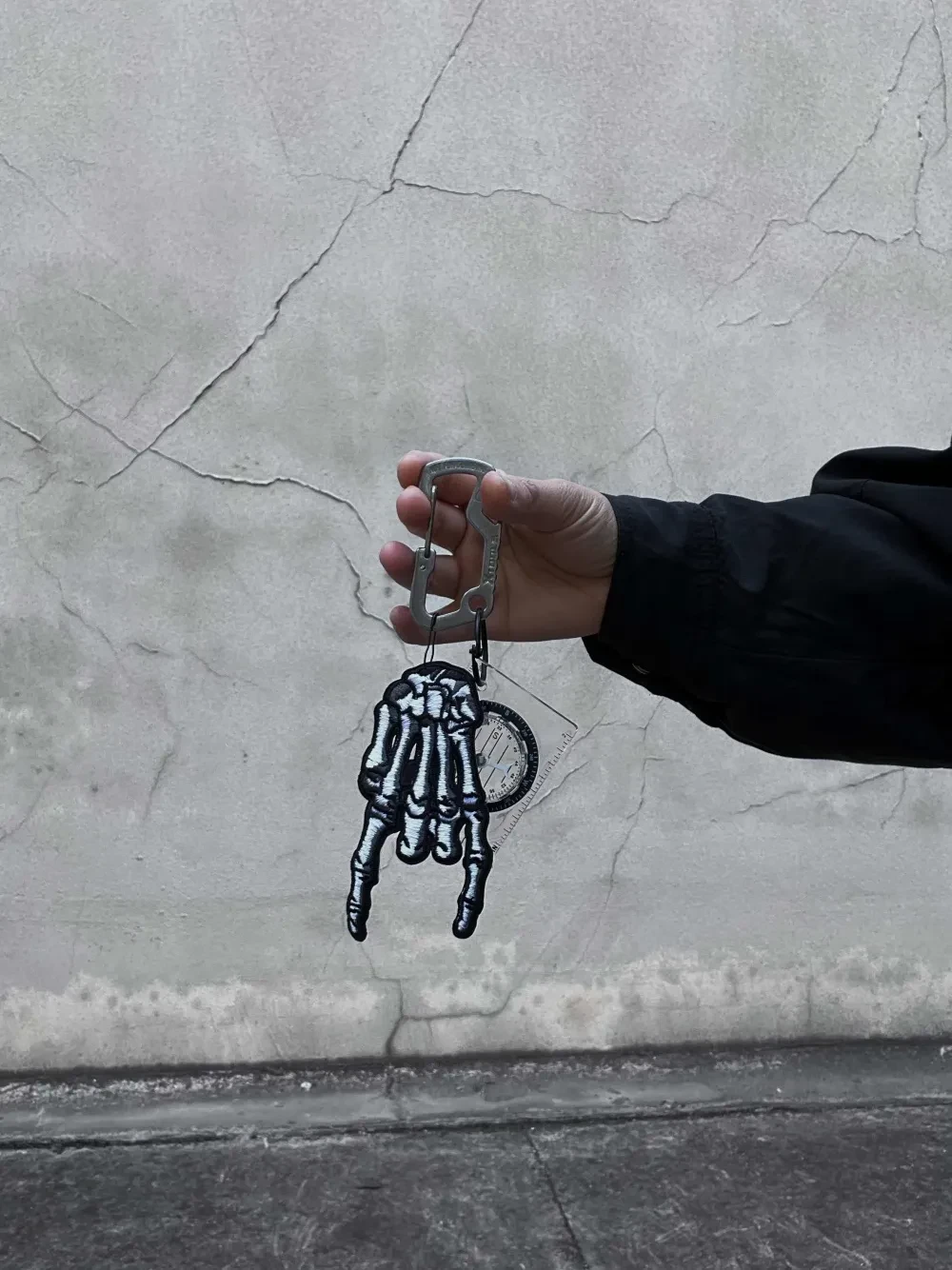 Keychain Accessories Climbing Button Carabiner Skull Pendant