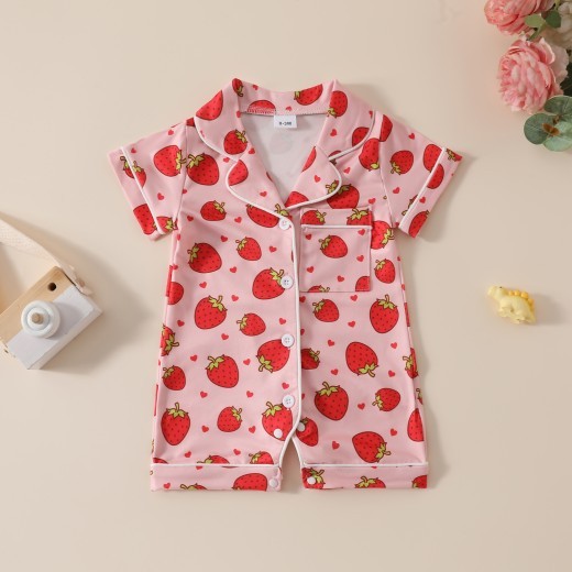 Printed Fashion Personalized Girls' Bow Jumpsuit
