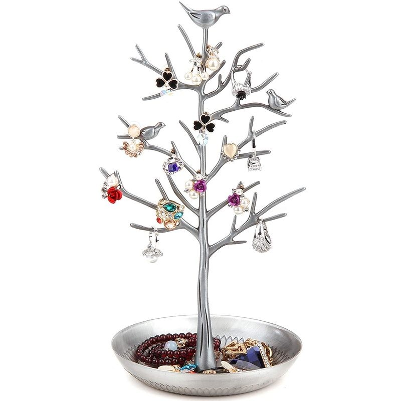 Jewellery Stand Organiser Tree Bird Ring Earring Necklace Holder