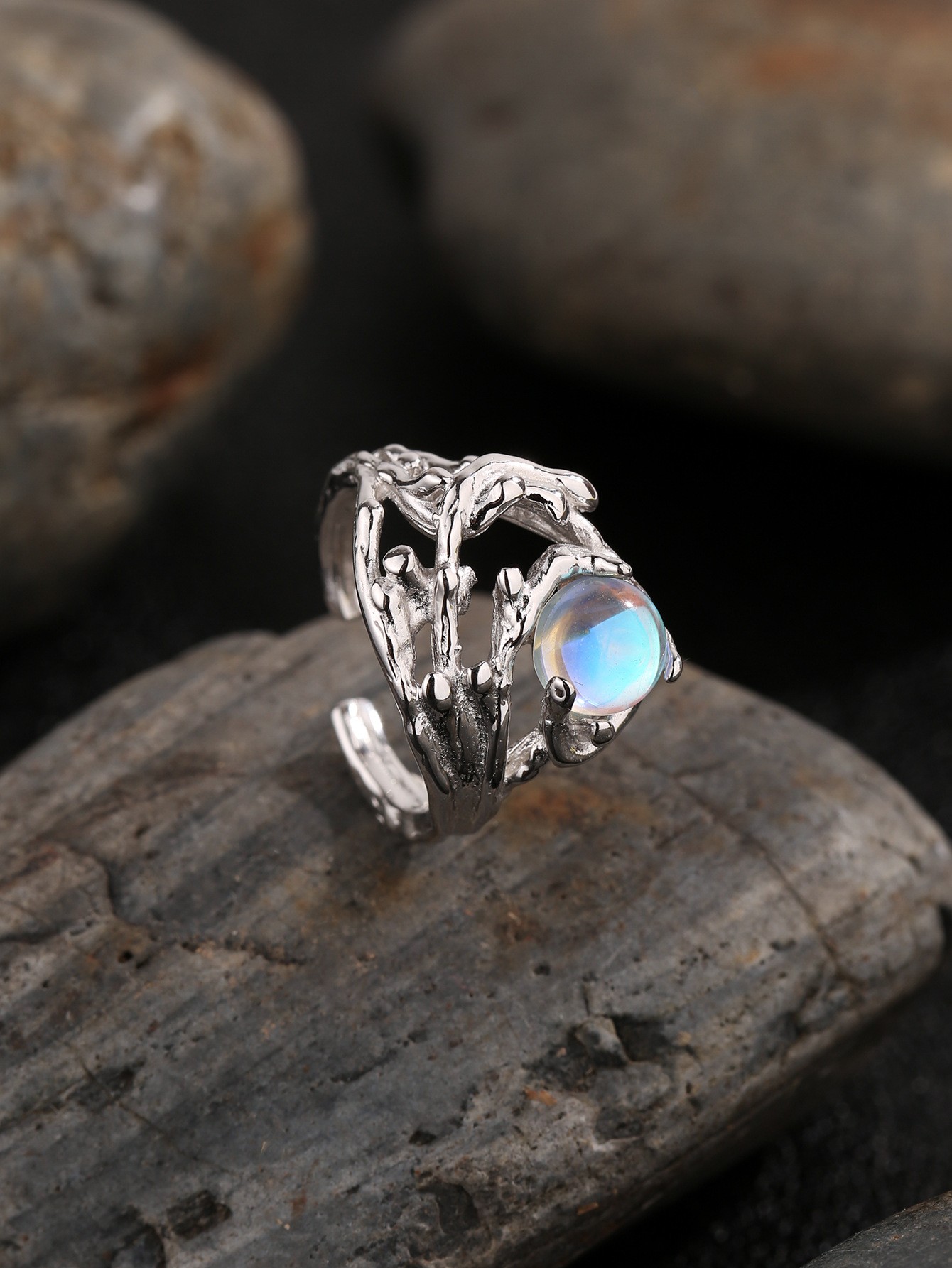 S925 Sterling Silver New Style Multi-layer Open Ring