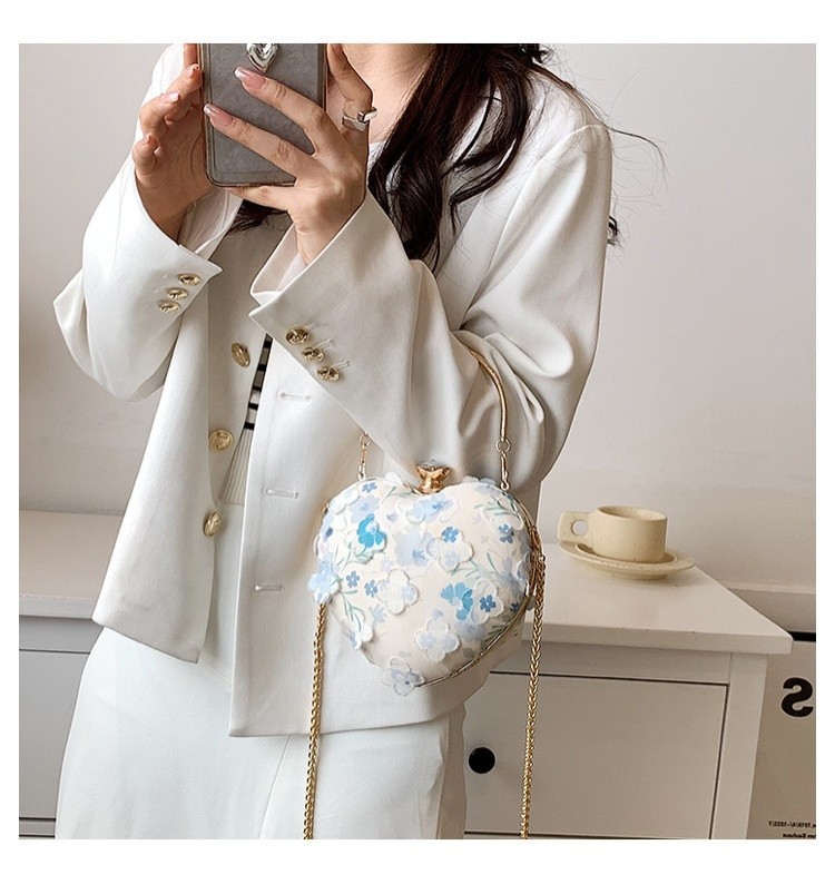 Sweet Floral Chain Crossbody Bag Fashion Tote