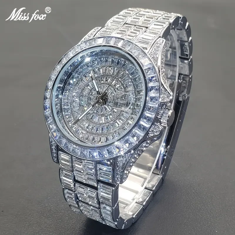 MISSFOX Women's Rhinestone-Encrusted Quartz Watch