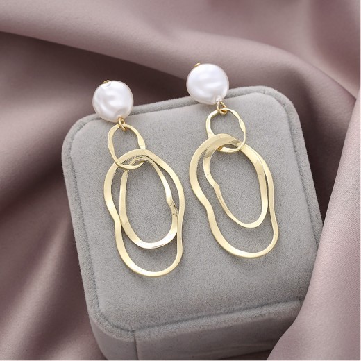 Long irregular geometric earrings