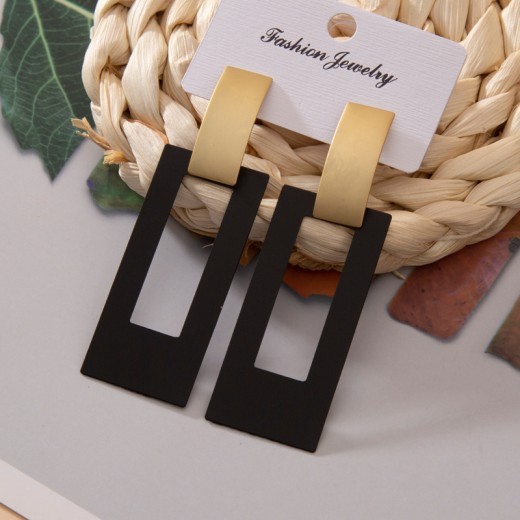 Ins Style Simple Geometric Long Earrings Europe and America
