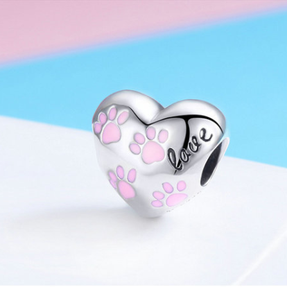 S925 cute pet imprint pendant