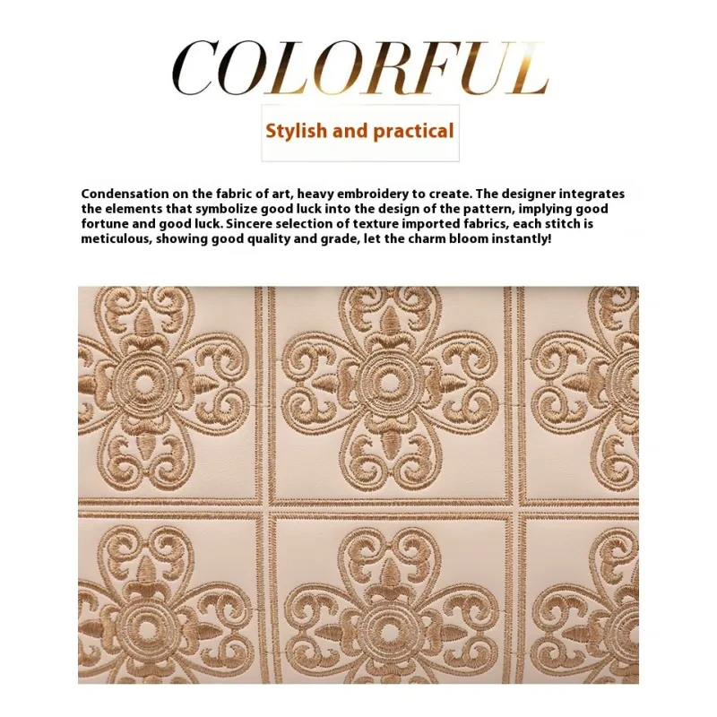 Embroidered Bag Large Capacity High-grade Light Luxury One-shoulder Portable