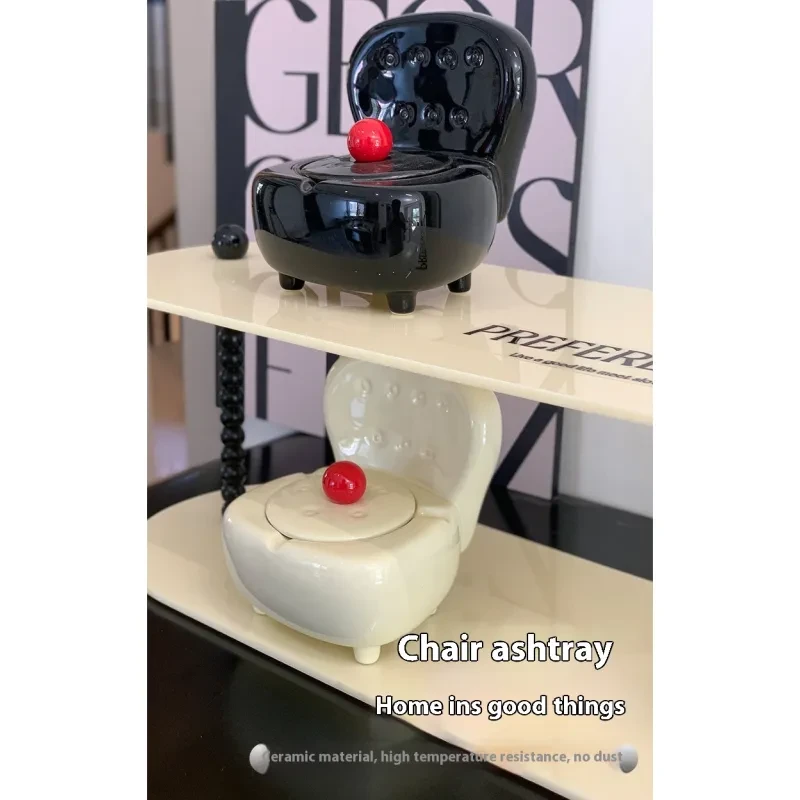 Household Living Room Light Luxury With Lid Prevent Fly Ash Ashtray