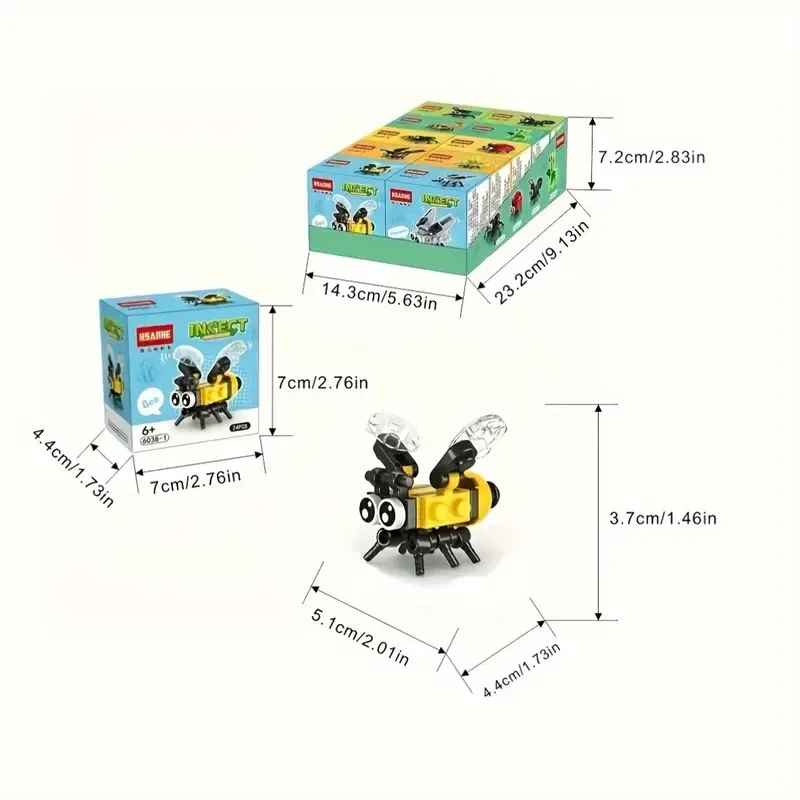 A Set of 10 Insect Building Blocks