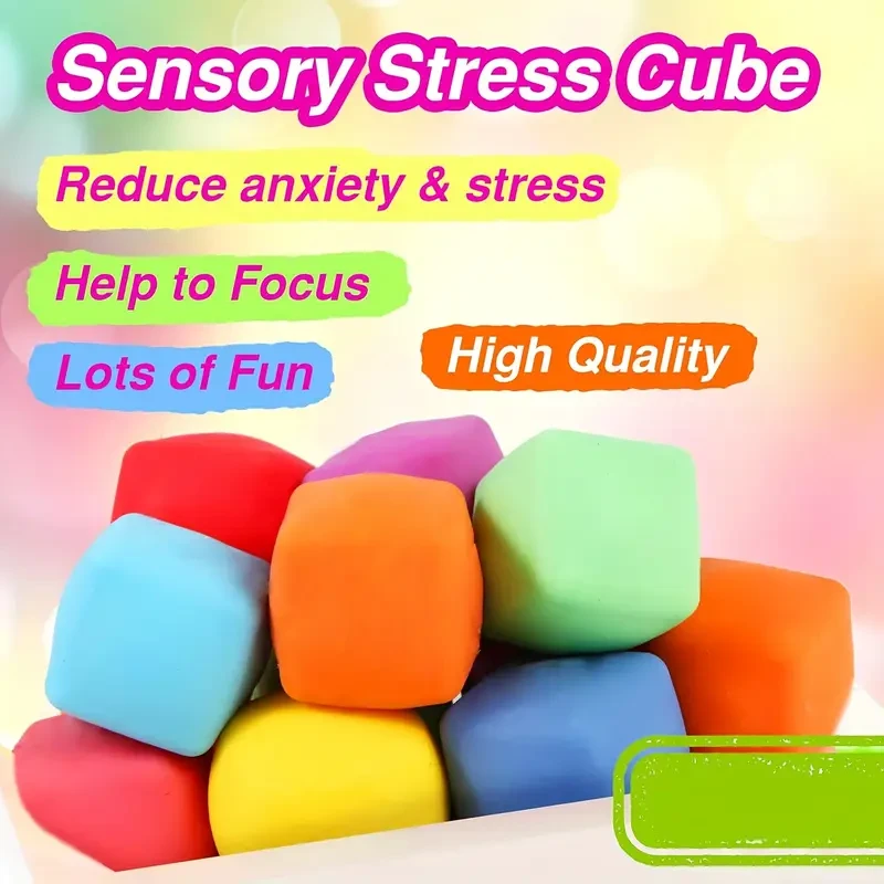 20pcs Relax Squishy Cubes - Colorful