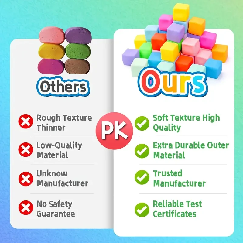 20pcs Relax Squishy Cubes - Colorful