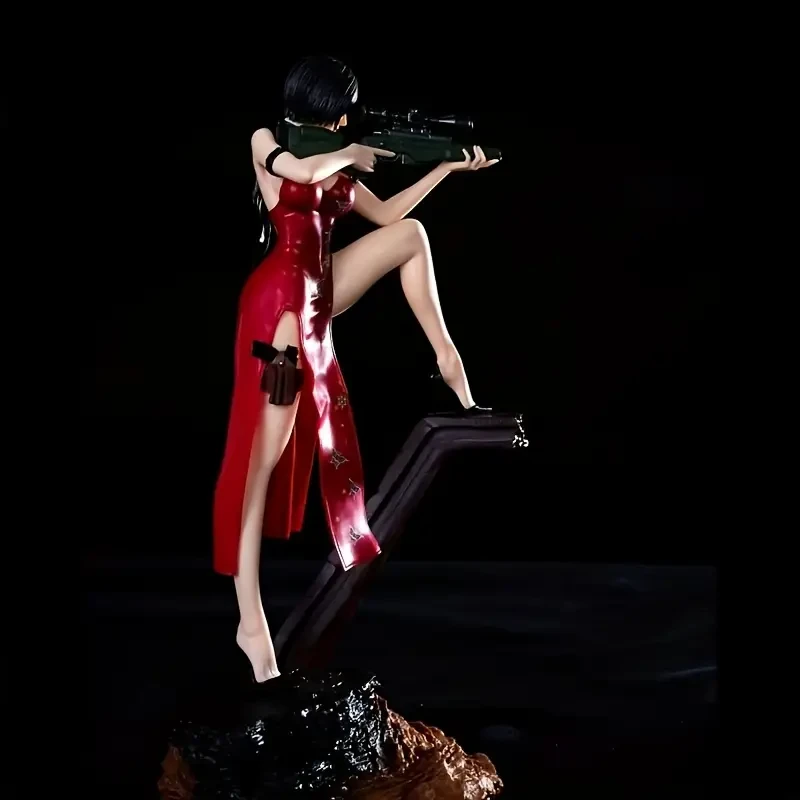 Stunning Sniper Character Figure in Vibrant Red Cheongsam
