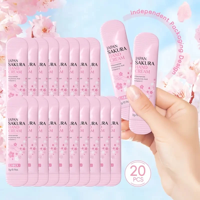 LAIKOU 20pcs Japan Sakura Hand Cream