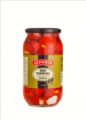 Peppers Red Cheese Stuffed