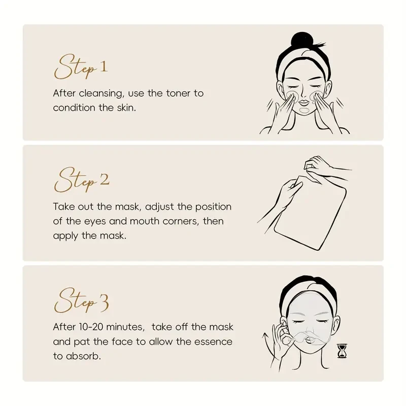 20pcs LAIGKU KOREA SNAIL COLLAGEN ESSENCE MASK - Deep Moisturizing & Nourishing