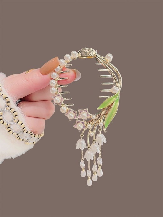 Plant Mori Ancient Style Coiffure Flower Grip Clip