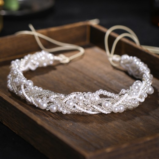 Bridal Headband Wedding Dress Women Headband Handmade