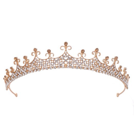 Fashion Alloy Luxury Crystal Crown Headband