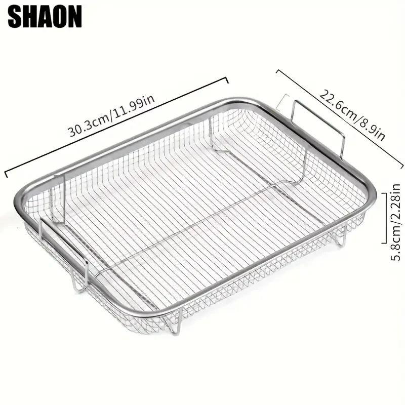 SHAON 1pc stainless steel frying basket holder