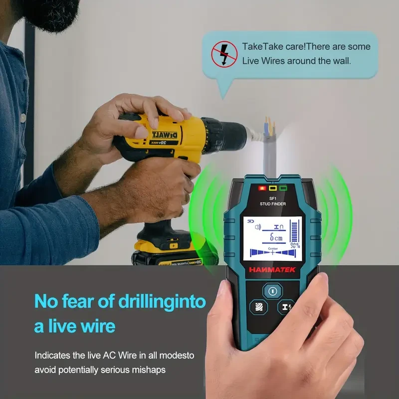 HANMATEK SF1 Wall Scanner Five In One Stud Detector Sensor