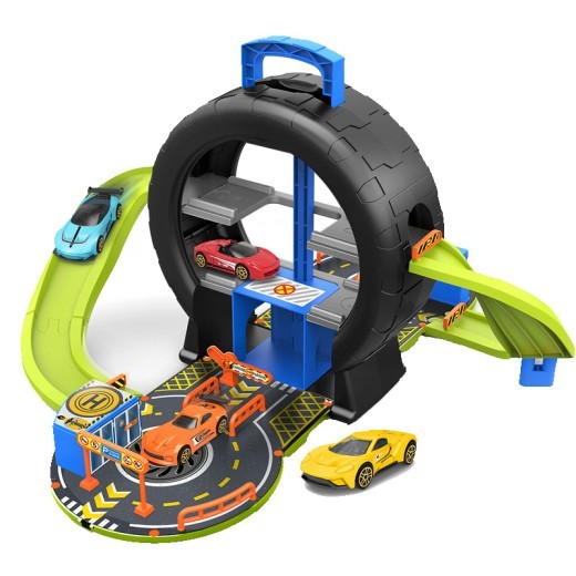 Children's Tire Track Parking Lot Education Baby Alloy Car Toy Gift